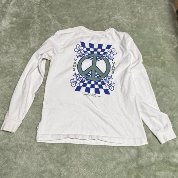 Vans Women’s White Long Sleeve Tee - Picture 2 of 7